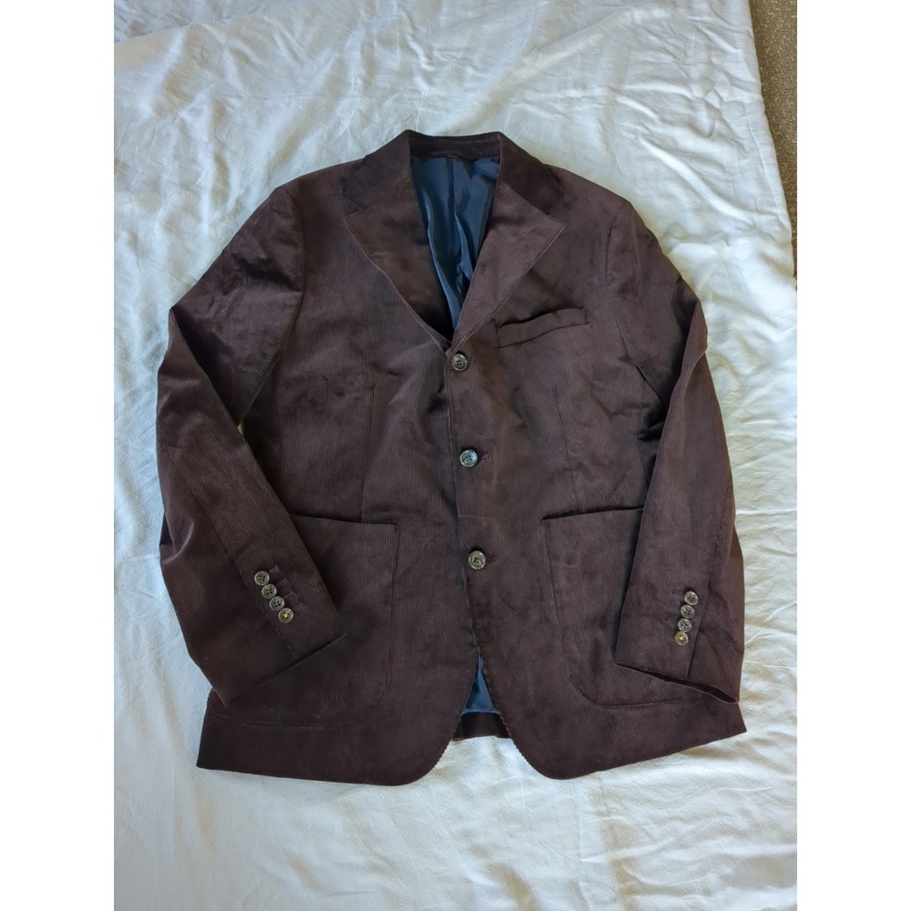 Bonobos Jetsetter Slim Fit Corduroy Blazer Italy Made Burgundy Sz 42 S‎ Olimpias